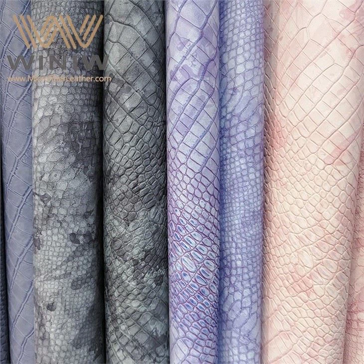 Embossed Faux Pu Leather Fabric Crocodile Leather