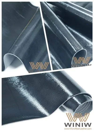Blue Patent Microfiber Vinyl Fabric