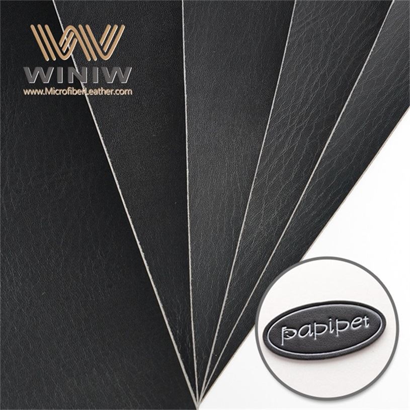 Black Faux Leatherette Vinyl Leather Luggage Tags Material