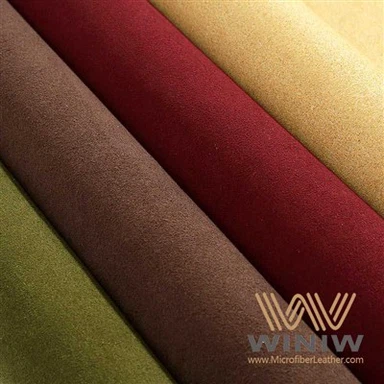 Firm Color Fastness Micro Suede Material Faux Leather Fabric